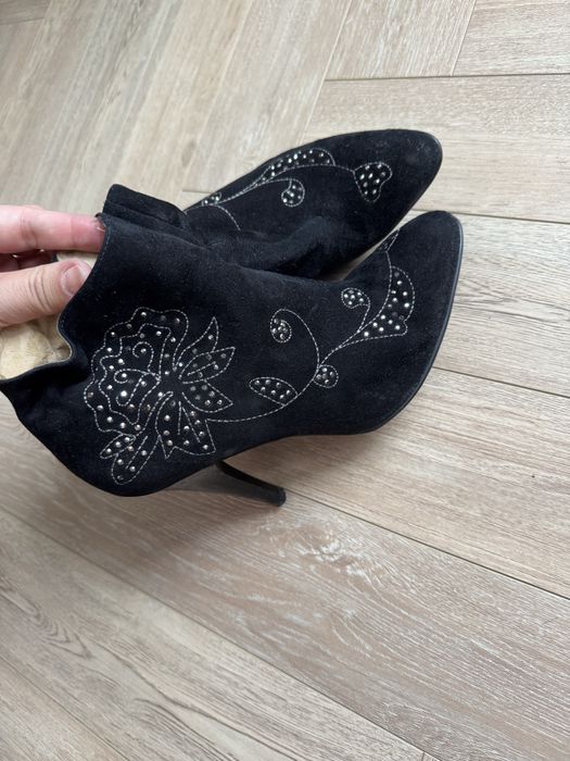 Ботильоны замшевые 38р.