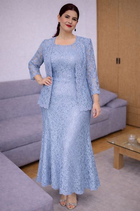 Rochiță elegantă din dantela cu bust 100 talie 90