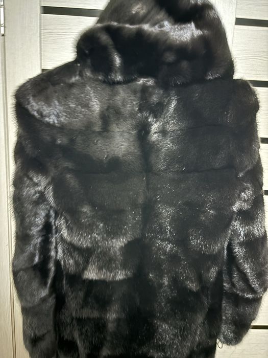 Норковая черная шуба