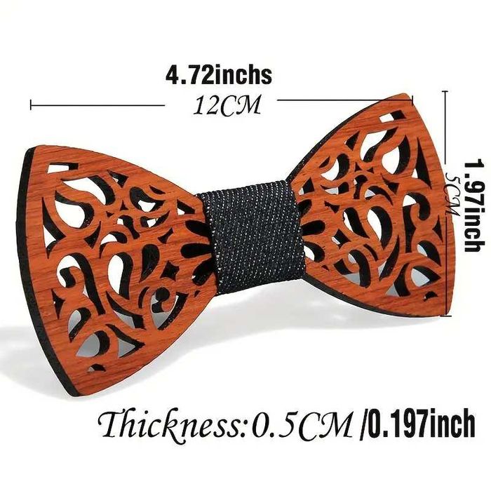 Дървена папионка аксесоар за мъж дете - 11 модела с подаръчна кутия