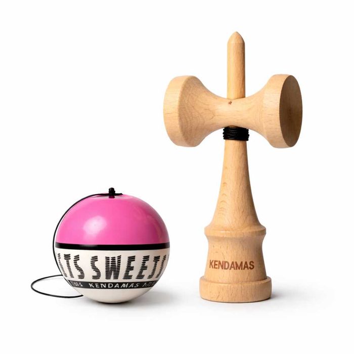 Kendama Lemn Natural – Joc de Îndemânare, Model Colorat