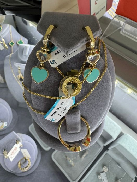 Комплект сырга кулон кольтцо