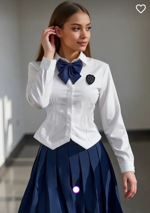 Блузка б/у для девочки белая