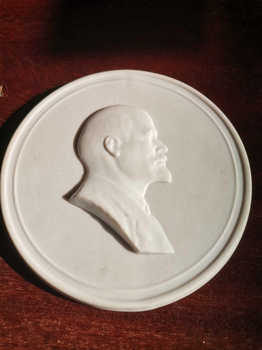 ЛФЗ, Ленин, плакетка советская, фарфор