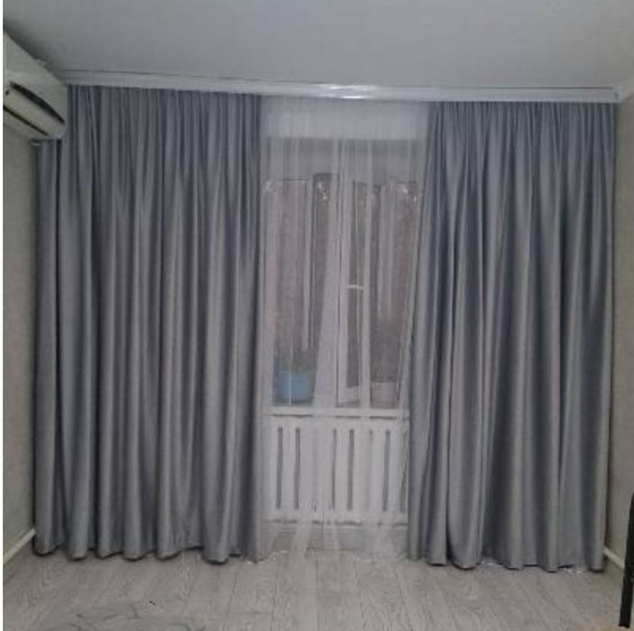 Продаю шторы свет серый и тюль сетка