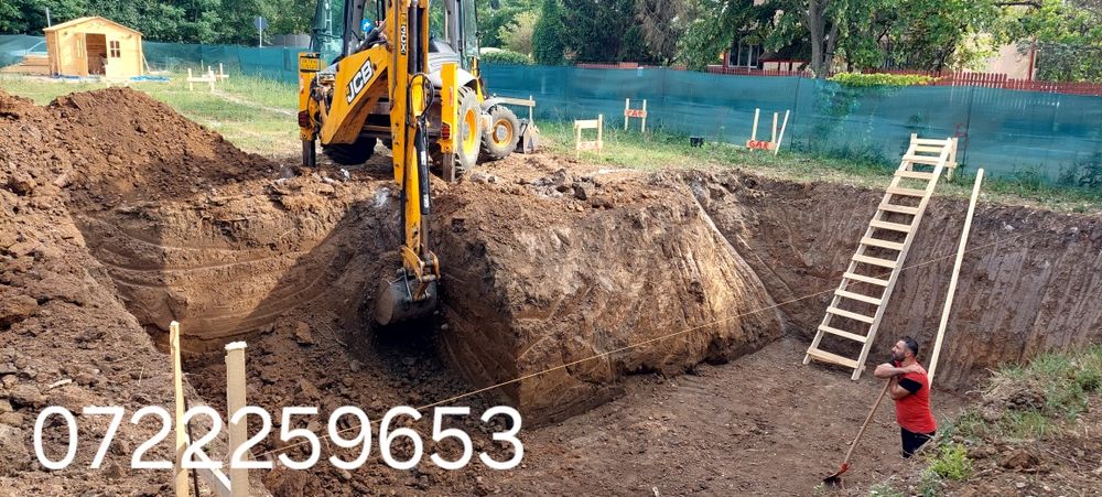 inchirieri buldoexcavator cu picon, excavari ,demolari , deszapezire