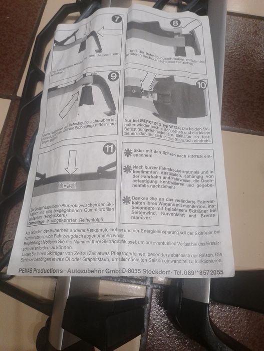 Багажник -греди Мерцедес W 124 оригинален