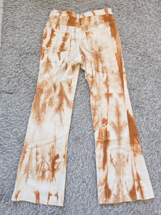 Pantaloni bej tie dye