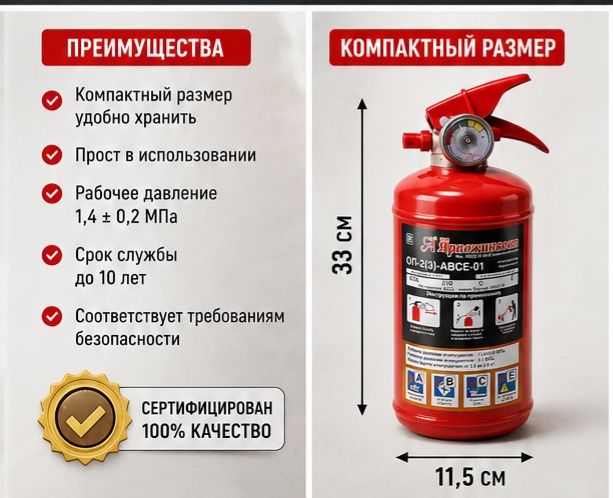 Огнетушитель для автомобиля  новый