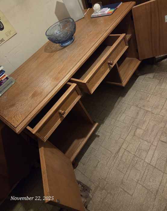 Birou lemn culoare stejar