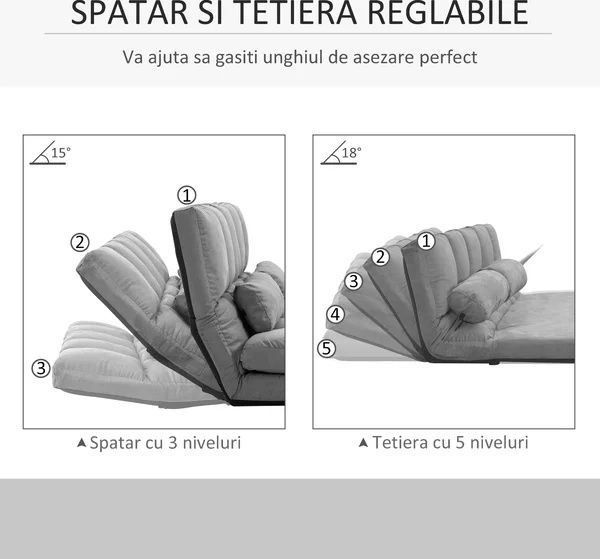 Canapea de podea pliabilă