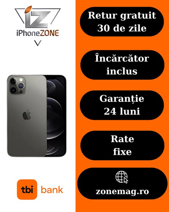 Iphone 12 Pro Max 256GB 90% Grad A Garantie 24 Luni - zonemag.ro