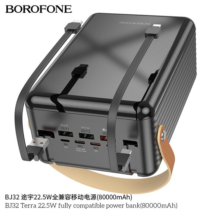 Borofone BJ32 Terra Power Bank 80000mAh Micro-USB18W PD20W + 22.5W