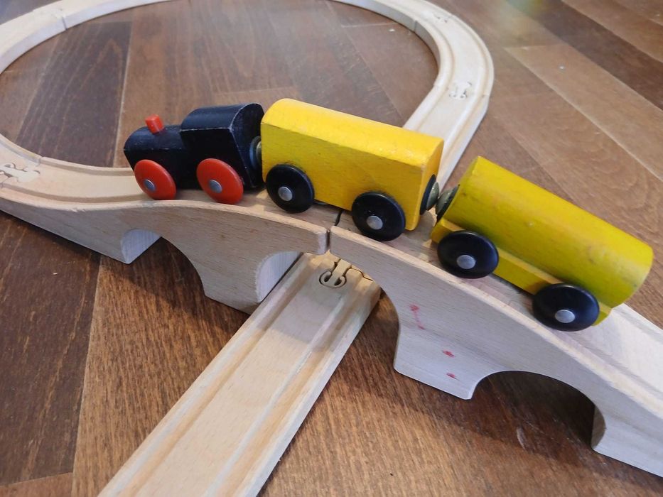 Set tren cu șine lemn IKEA