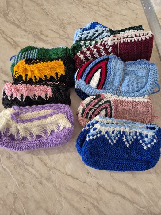 Ръчно плетени дамски терлици