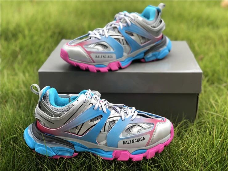 Balenciaga Track Sneaker "Silver/Blue/Pink"