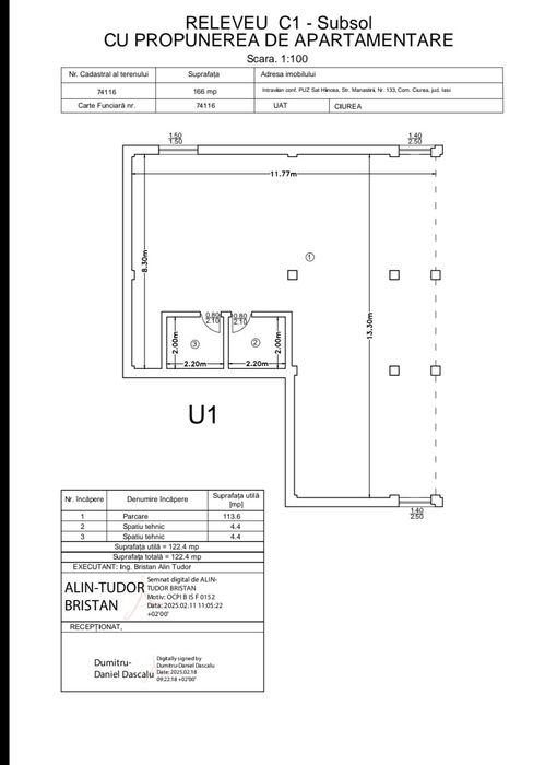 Spațiu comercial Hlincea Cetatuia 122 mp