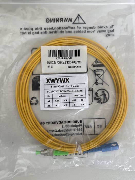 Cablu patch fibră optică 5m OM2 SX DX LSZH 3.0mm,duplex,LC FC SC ST