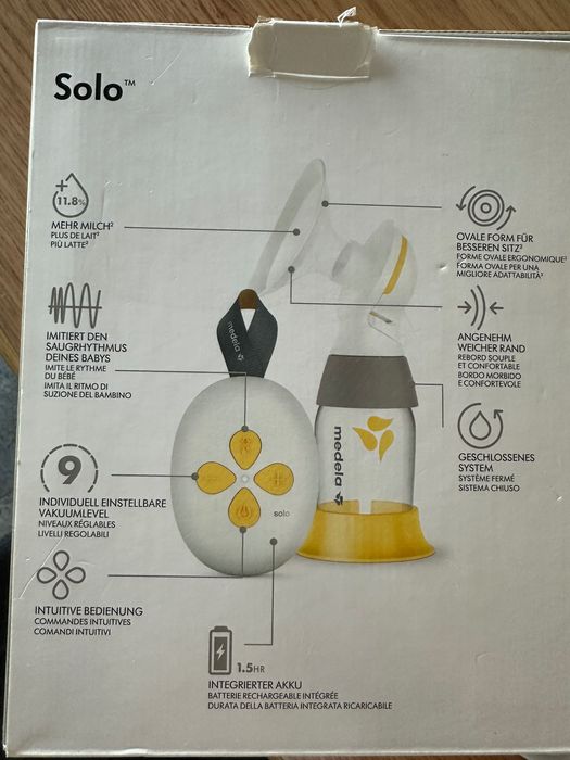 Електрическа двуфазна помпа за кърма SOLO -MEDELA