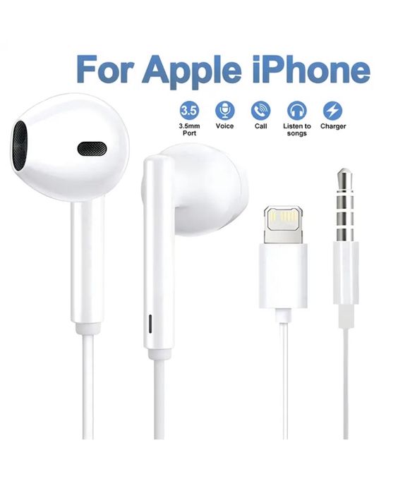 Pachet Accesorii Incarcator + Cablu Usb + Casti Compatibile Iphone