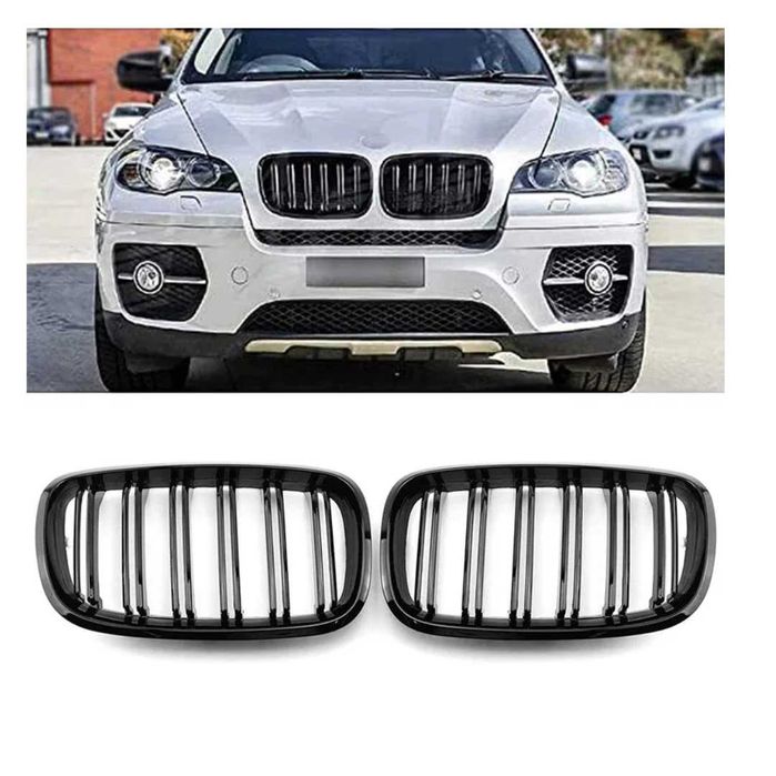 Двойни бъбреци за BMW X5, X6,X5 E70 / X6 E71. Черен Лак