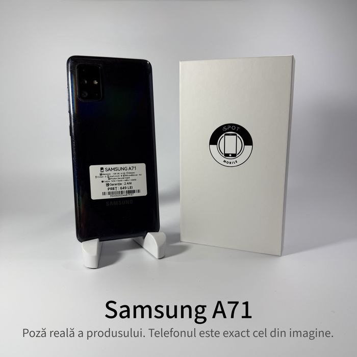 iSpotMobile.ro - Samsung  A71 128 GB  / 6 GB , Garantie 2 ani + cadou
