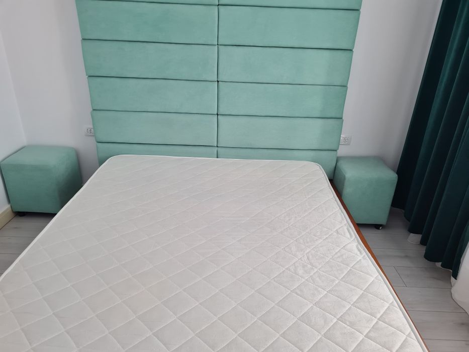 Pat Lemn Mobexpert cu somiera și spațiu de depozitare