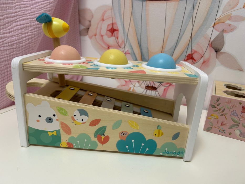 Janod дървен ксилофон с топчета