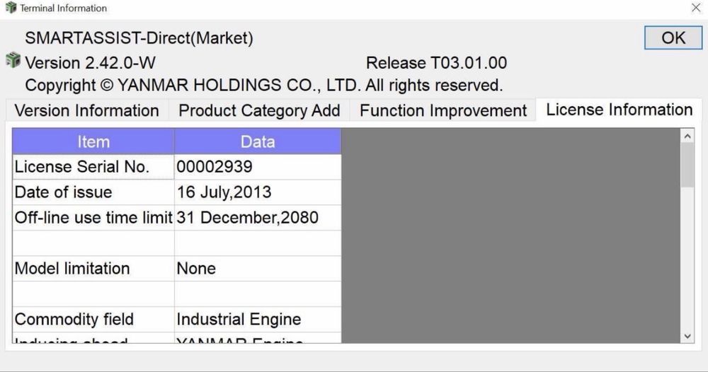 Tester/Diagnoza Yanmar+Laptop Panasonic CF-LX6 cu softul instalat
