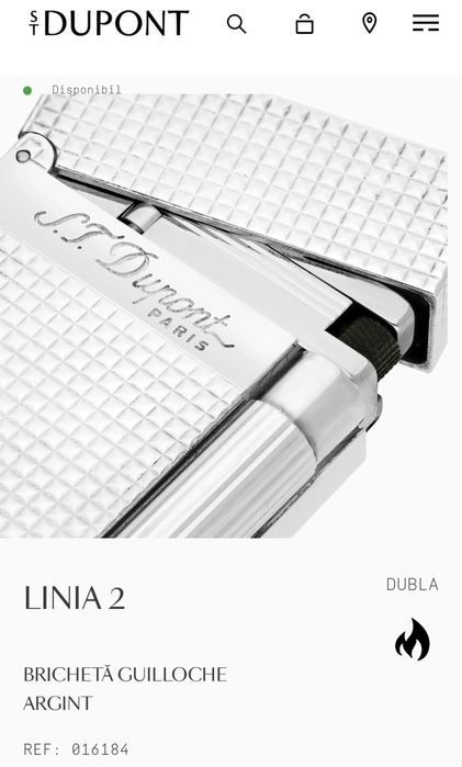 Bricheta Dupont Guilloche Argint