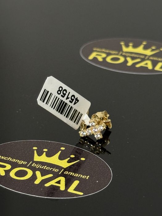 Bijuteria ROYAL : Cercei AUR 14K NOU / 1.22 GR