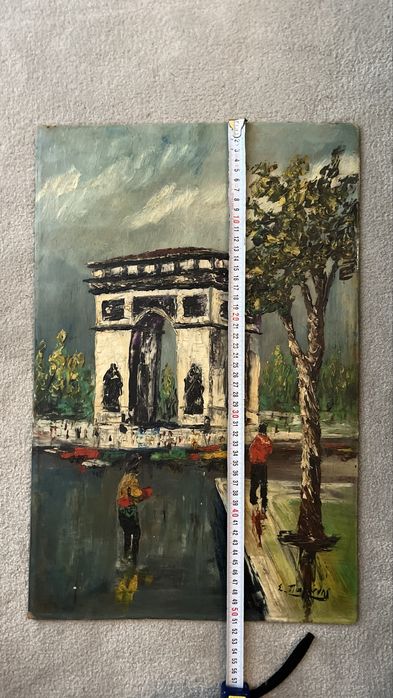 Tablou pictură stil impresionist – Arc de Triumf, Paris (50x30 cm)