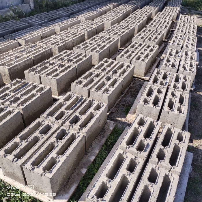 Пескоблокчный станок.  Вибро пресс.