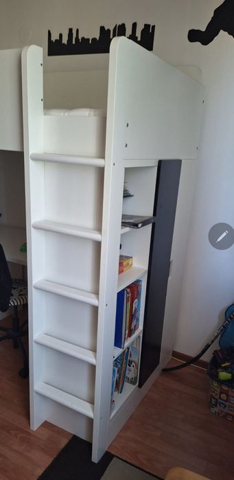 Pat supraetajat cu birou IKEA SMÅSTAD 
Pat supraetajat, aPat supraetajat, alb albastrulb SMÅSTAD
Pat supraetajat, alb albastru/cu birou /cu birou