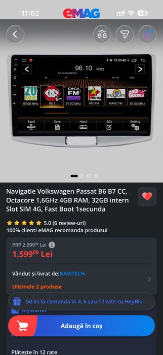 Navigate VW Passat 4gb RAM 32 gb