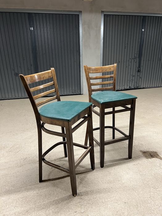 Бар Стол Кожа и Дърво