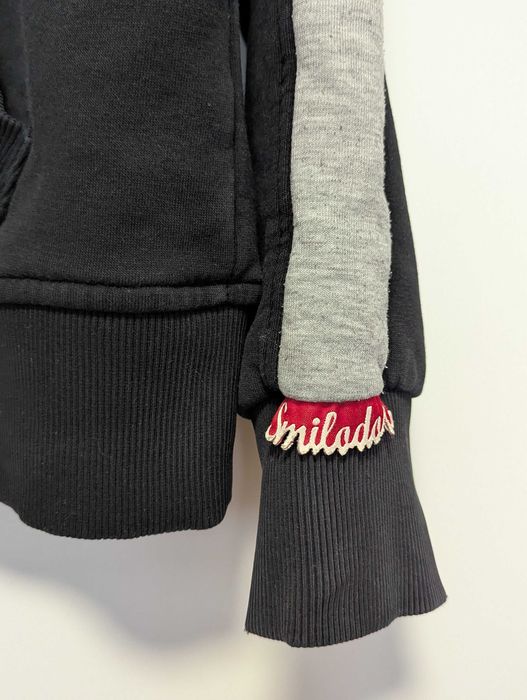 Hanorac Smilodox L, negru, logo mare, fitness, streetwear premium