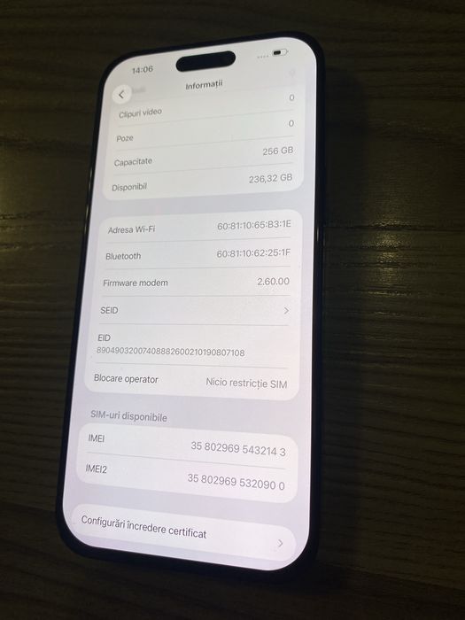 iPhone 16 PRO MAX , 100% Bateria , 256 GB