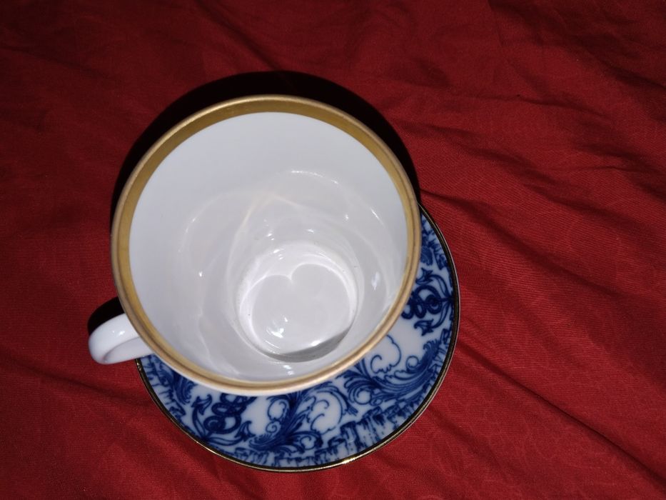 1 штук. Чайная пара «Корабли». СССР, Ленинградский фарфоровый завод (Л