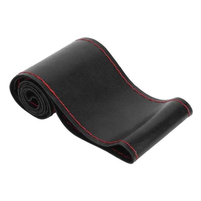 Accesoriu piele cu cusatura rosie