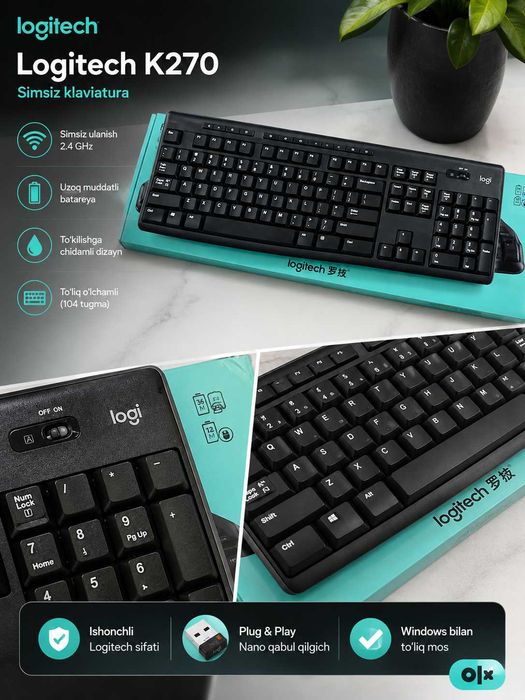 Logitech klaviatura va mishkasi