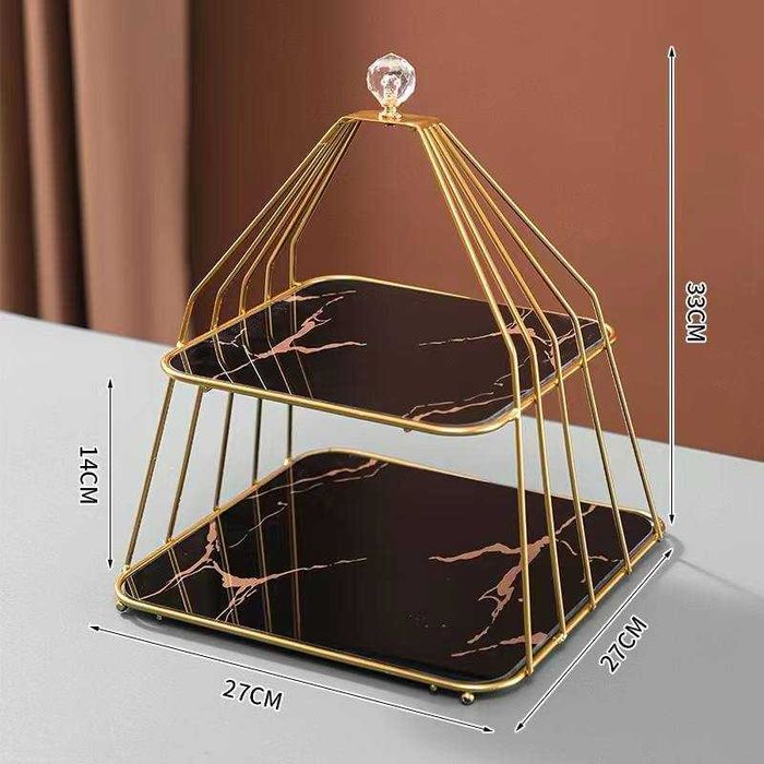 2-х уровневая стойка для кексов, башенные контейнеры для стола