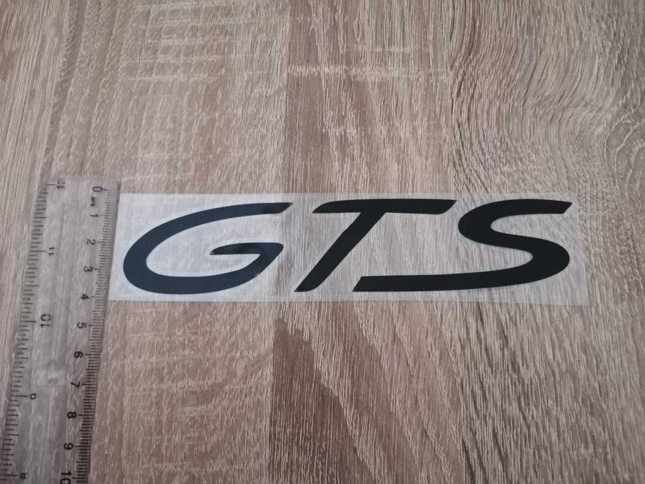 черен стикер за врата GTS за Porsche