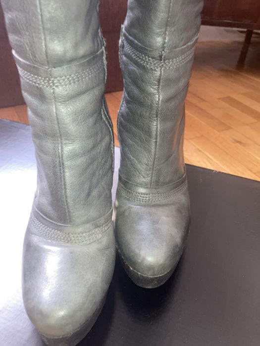 Високи ботуши от естествена кожа