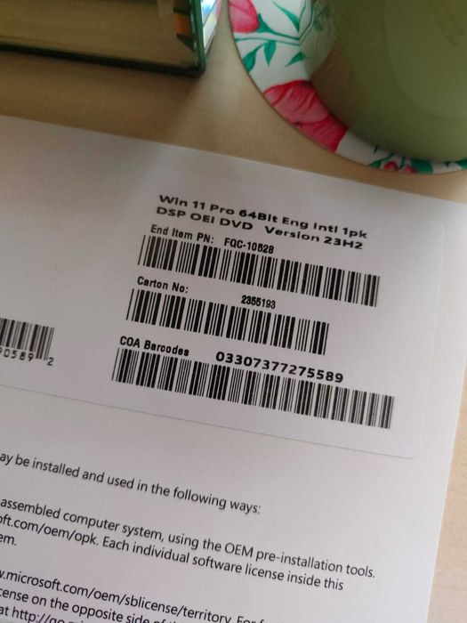 Licenta originala Microsoft Windows 11 Pro DSP OEI DVD (Oferta BF)