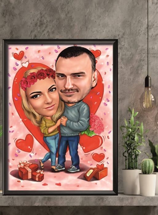 Карикатури за двойки за Свети Валентин