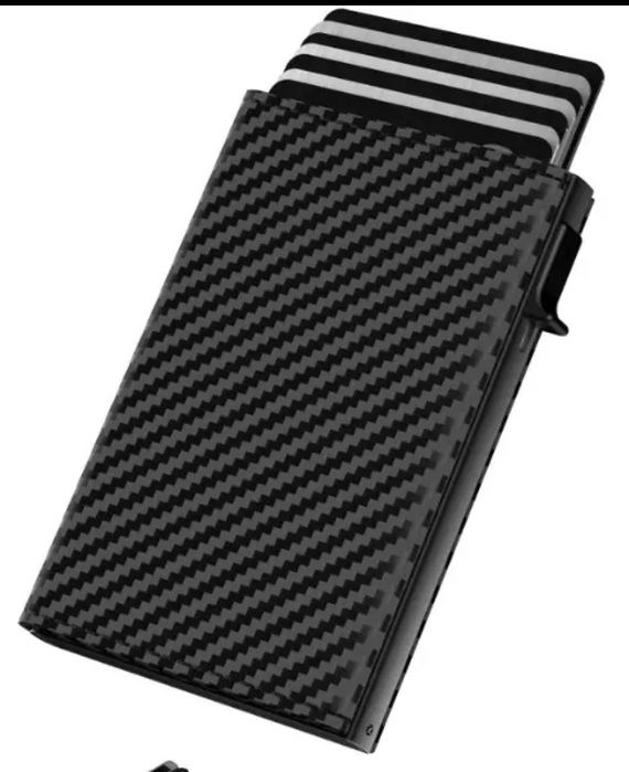 Portofel  Ultra-Subțire din Fibra de Carbon cu Sistem RFID