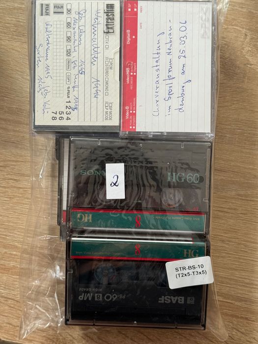 Lot de 10 casete video 8 mm