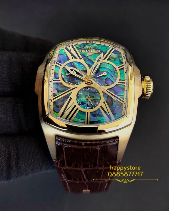 INVICTA Lupah Mother of pearl Gold 48 mm, Инвикта нов мъжки часовник