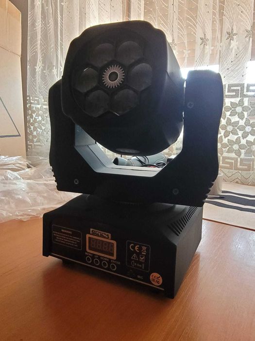 Beam uri 6 x 15W RGBW cu mini laser pe mijloc moving head dj formatii disco